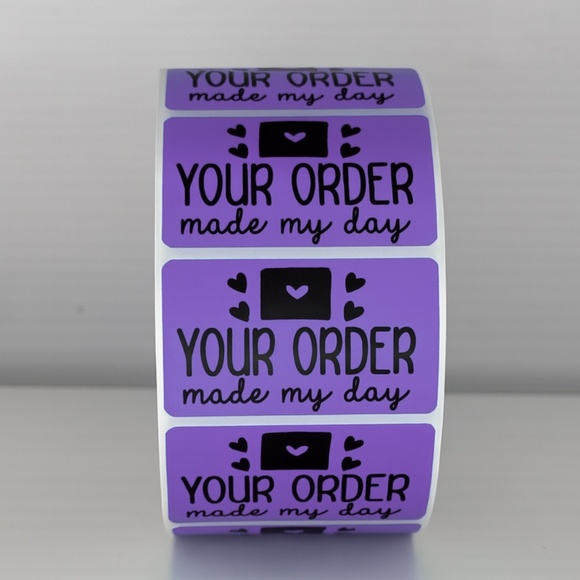 Your Order Made My Day Stickers | Pink Thank You Labels | Cute Packaging labels - Picture 5 of 11